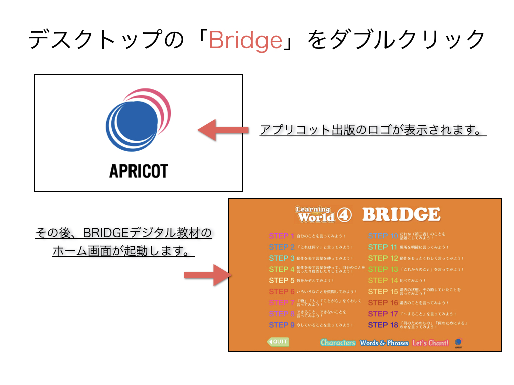 Bridge デジタル教材 インストール アップデートについてのご注意