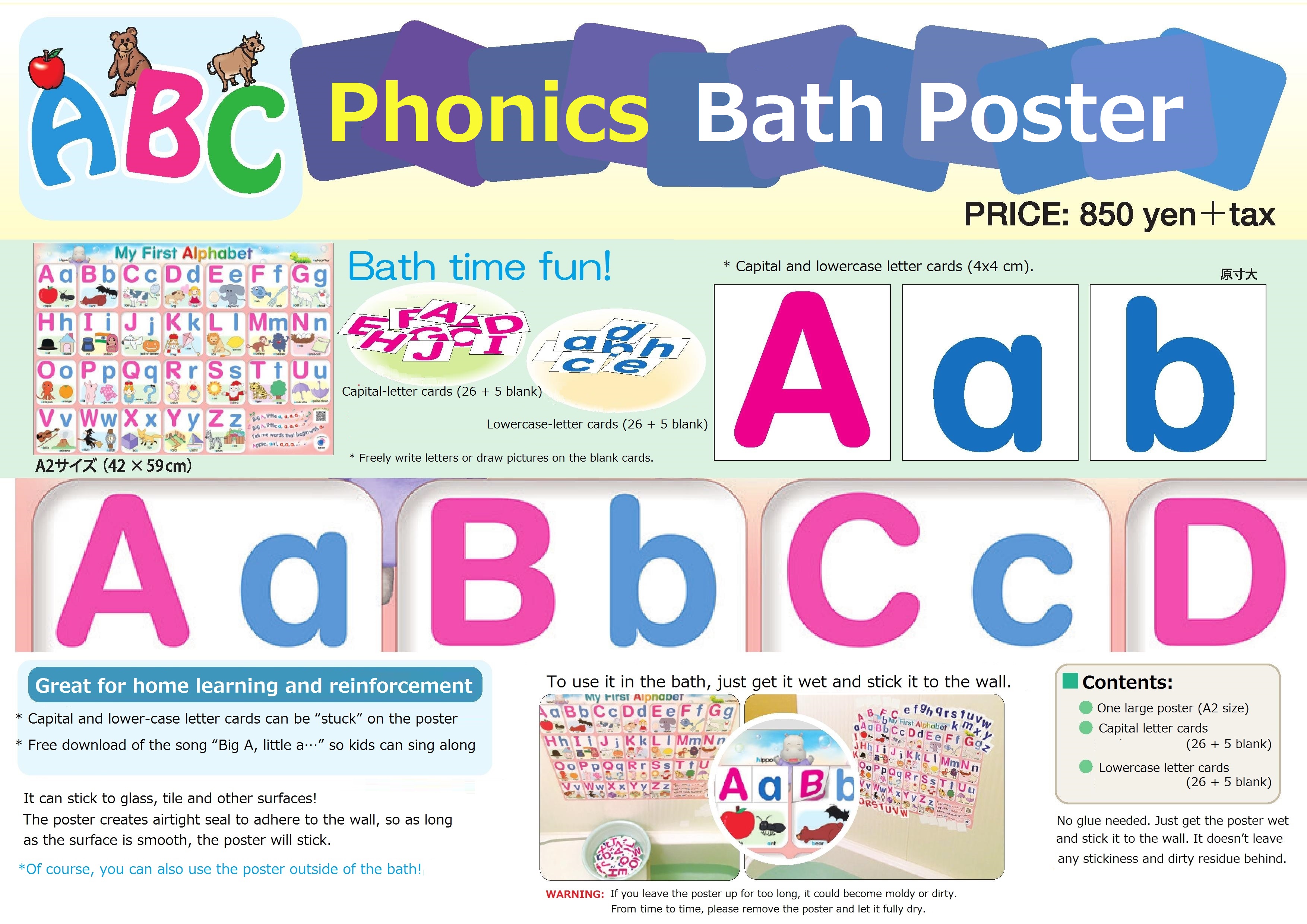 ABC Phonics Bath Poster